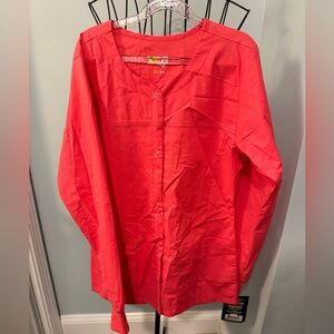 New WonderFlex Wonder Wink Extra Small XS Papaya Pink Scrub Lab Jacket 8108